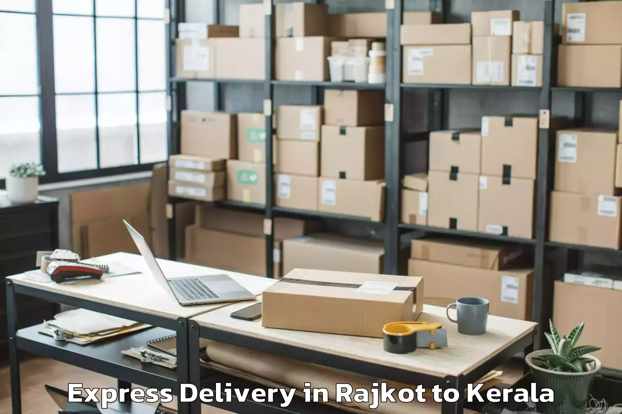 Get Rajkot to Piravam Express Delivery